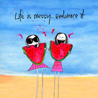  Red Wine Glass Cooler - Life is messy ...embrace it.
