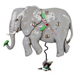 Elephante clock 30cm with bird pendulum