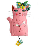 Pretty Kitty Pink Clock - 36cm