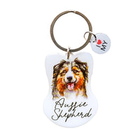 Pet Keyring - I love my Aussie Shepherd