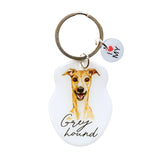 Pet Keyring - I love my Greyhound