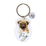 Pet Keyring - I love my Pug