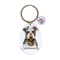 Pet Keyring - I love my Schnauzer