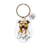 Pet Keyring - I love my Staffy