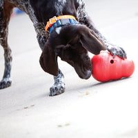 KONG Wobbler in play - for action packed food - dispensing toy that provides mental stimulation