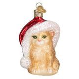 Hand Blown glass - Santa's Kitten