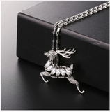 Silver Deer Necklace - Great Christmas gift