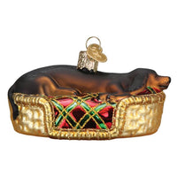 Hand Blown glass - Sleepy Dachshund