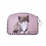 Chocolate & White Kitten - Arched Coin Purse