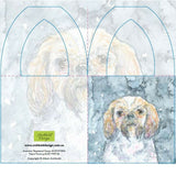Archbold Design - Wine Bottle Gift Card -  Puddah - Dog - Cavalier cross