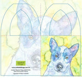 Archbold Design - Wine Bottle Gift Card - Bluey - Dog - Blue Heeler