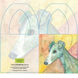 Archbold Design - Wine Bottle Gift Card - Winter - Whippet- Dog