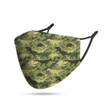 Dinosaur Mask -Reusable Masks are designed to prevent the transmission of airborne particles up to 2.5 microns with their thoughtful blend of fabric technology and disposable filters. 