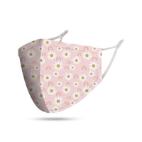 Daisy Mask - Reusable Masks are designed to prevent the transmission of airborne particles up to 2.5 microns with their thoughtful blend of fabric technology and disposable filters. 