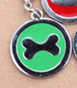 Pet Tag - 20mm Coloured Round Coloured disc with Bone Shape