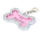 Pet Tag - 32mm x 21 mm Photo Frame with Rhinestone Pet tag