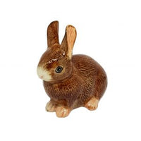 Ceramic Brown Rabbit laying - Made in Thailand